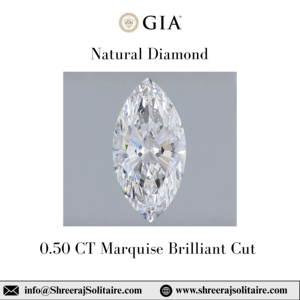 เพชรทรงมาร์คีส์ 0.50 กะรัต คุณภาพเยี่ยม ผลิตในห้องปฏิบัติการ สี F ความสะอาด VVS2 พร้อมใบรับรอง คุณภาพการเจียระไนยอดเยี่ยม แบบเม็ดเดี่ยว - Product Image 2
