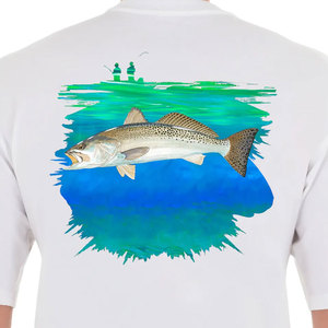 Camiseta de algodón blanca lisa para hombre, de color sólido, manga corta, para adultos, camiseta de pesca, ropa de pesca - Product Image 3