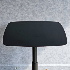Minstalist Vintage-Style Square Coffee <b>Table</b> 60x60cm <b>Adjustable</b> Iron Frame Durable Sintered Stone Top Powder-Coated CFD68207 - Product Image 4