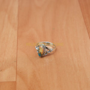 Anillo de Filigrana de Turquesa y Cobre con Espinas de Ostra Naranja Multicolor Natural Hecho a Mano, Joyería de Plata de Ley Estilo Vintage al por Mayor - Product Image 6