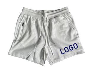 2025 nouvelle couleur unie hommes mi athlétique Shorts écologique cordon fermeture éclair poche décontracté sport survêtement tricoté respirant OEM - Product Image 6