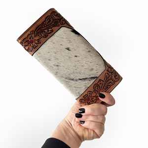 2025 nouveauté Floral sculpté outillage à la main 100% cuir véritable dame Portable élégant Durable plusieurs fentes pour cartes pochette portefeuille - Product Image 5