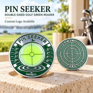 OEM Custom Golf Green Reader Bubble Level 40mm Double Sided Theme Design Putting Accessory for Golf Brands and Distributors - Product Image 1