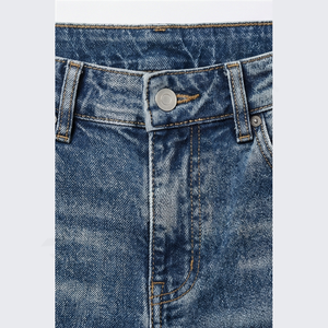 Pantalones Vaqueros de Mezclilla para Hombre, Pantalones Largos Casuales con Cierre, Ajustados, Rectos, con Bolsillos, Color Sólido, de Algodón para Otoño, Venta al por Mayor - Product Image 1