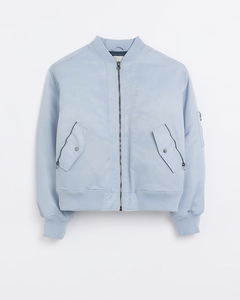 Chaqueta Bomber Personalizada para Hombre 2026, Azul Casual, Corte Regular, Impermeable, Nailon y Poliéster, Cierre de Cremallera, Cuello Alto, Invierno, Servicio OEM - Product Image 6