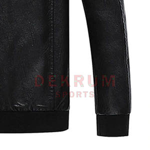 Venta caliente Hombres Ropa Chaqueta de cuero Nueva moda Hombres Chaqueta de cuero Chaquetas de cuero a prueba de viento - Product Image 4