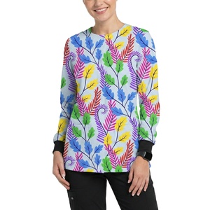 เสื้อสครับพิมพ์ลายตามสั่ง ราคาขายส่ง แขนยาว ติดกระดุมหน้า ชุดยูนิฟอร์มทางการแพทย์ - Product Image 5