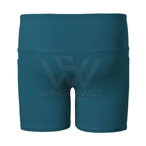 Short de motard pour femmes sur mesure 100% coton motif solide fermeture à la taille élastique bonne qualité style décontracté prix d'usine - Product Image 5