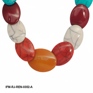 Collier en résine multicolore Prime Quaintrelle, chaîne de perles en résine géométrique audacieuse, bijoux artisanaux faits à la main, cadeau pour femmes - Product Image 2