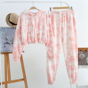 Nouveauté Survêtement pour femme en tie-dye sur mesure pour l'entraînement Ventes chaudes Vêtements de sport pour le jogging - Product Image 3