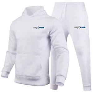 ชุดออกกำลังกายผ้าฝ้าย100% มีฮู้ดทรงหลวมสำหรับผู้ชายชุดฝึกกีฬาฝึกซ้อมไซส์ใหญ่พิเศษ - Product Image 6