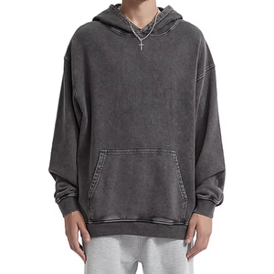 Sweat-shirts pour hommes au design personnalisé, effet délavé à l'acide, parfaits pour le port quotidien et la mode streetwear personnalisée. - Product Image 1