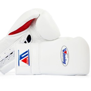 Wholesale Professional Boxing Gloves OEM PU Leather Training Boxing MS Gloves - <b>White</b> Red <b>Lace</b> - Product Image 2