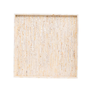 Vente en gros de nacre naturelle extra large plateau ottoman avec poignées d'insertion plateaux de service de luxe surdimensionnés du Vietnam - Product Image 1