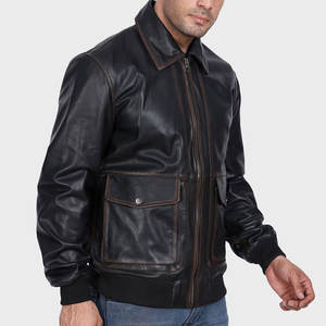 Chaqueta de cuero para hombre, precio con descuento, fabricante de Pakistán, diseño al por mayor, chaqueta de cuero de motorista para hombre de la mejor calidad - Product Image 2
