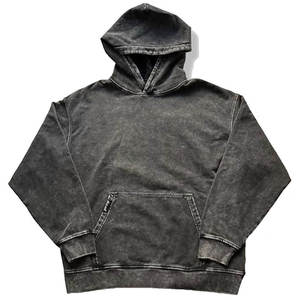 Sweat à capuche polaire brodé à impression numérique pour homme, haute qualité, finition délavée à l'acide, vêtement de sport pour l'hiver - Product Image 1