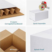 Boîtes en carton ondulé personnalisables et durables 10x7x5, lot de 6, pour l'expédition, l'emballage professionnel, le déménagement, le stockage, avec étiquette numérique MY