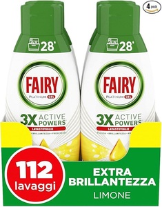 Fairy Liquid Gel <b>Dishwasher</b> <b>Detergent</b>, 360 Washes, Pack of 12 Bottles, Platinum Lemon, Gives Extra Shine to the <b>Dishwasher</b> - Product Image 4