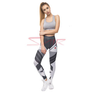 Logo personnalisé 100% coton tie dye taille haute leggings pour femmes grande taille respirant tricoté bas quantité minimale de commande vente en gros Sublimation Leggings - Product Image 5