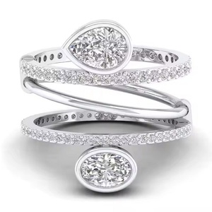 IGI certifié 14K or blanc laboratoire cultivé diamant bagues de fiançailles pour les femmes Design élégant luxe mariage bijoux fins cadeau - Product Image 1