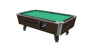 Table de billard avec surface en feutre vert, rails et pieds en métal, plateau en ardoise, design durable pour le divertissement au billard - Product Image 6