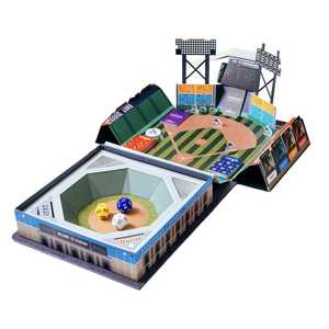 Juego de Mesa de Estrategia de Béisbol, Estadio 3D Pop-Up, Dados de 12 Caras, 100 Cartas Tácticas, Puntuación por Aplicación - Product Image 1