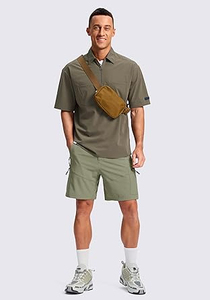 Convient pourOutdoorMen HikingCargoShorts Short de voyage décontracté léger pour hommes travail en plein air avec 5 poches zippées Short pour hommes - Product Image 5