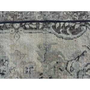 Tapis turc à accents persans 3,7x4,4 pieds, tapis en laine persan brun vintage - Product Image 4