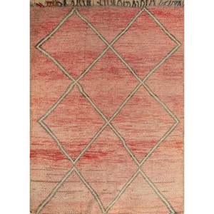 Tapis en laine noués à la main Nuray, motifs géométriques et abstraits pour la maison, le salon, l'entrée et le couloir - Taille rectangulaire 9x12 - Pae-4555 - Product Image 1