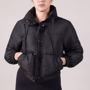 Veste à bulles chaude d'hiver à la mode pour femmes Col montant Veste courte en duvet Veste d'hiver pour femmes en plein air - Product Image 2