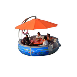 Bateau de loisirs BBQ pour 8 personnes, bateau donut rond pour barbecue, bateau de restauration BBQ à vendre - Product Image 6