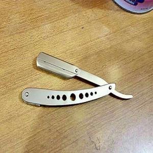 Rasoir de barbier professionnel à bord droit, rasoir de barbier classique de voyage à domicile avec lames de remplacement faciles, rasage de barbe - Product Image 5