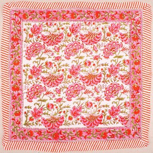 Boho Cotton Bandana Headwrap Lightweight Block Print <b>Scarf</b> Reusable Summer Wrap - Product Image 1