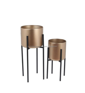 Maceta dorada con soporte de Metal desmontable Maceta decorativa para interiores Maceta Soporte para macetas para sala de estar Cocina Oficina - Product Image 5