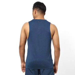 Personalizable ligero transpirable 100% algodón ecológico deportivo hombres gimnasio camiseta sin mangas de secado rápido Fitness entrenamiento camiseta - Product Image 2