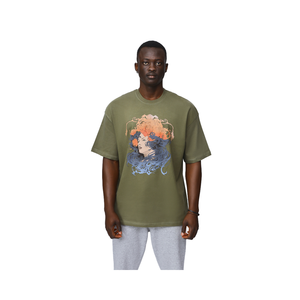 เสื้อยืดพิมพ์ลายดิจิทัลคุณภาพพรีเมียมสำหรับผู้ชาย ผลิตจากผ้าเจอร์ซีย์ระบายอากาศได้ดี ขนาดใหญ่พิเศษ พร้อมคุณสมบัติป้องกันการเกิดขุย - Product Image 1