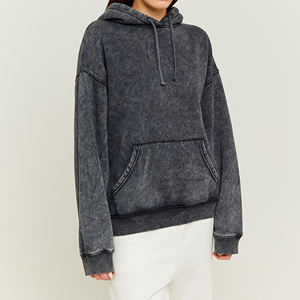 Nouveauté Mode Hiver : Sweats à Capuche Effet Délavé pour Femme, Respirants, avec Logo Personnalisé sur le Devant, Col à Capuche - Product Image 2