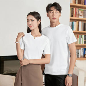 เสื้อยืดแขนสั้นสุดเท่สำหรับผู้ชายและผู้หญิงใช้ได้ทั้งชายและหญิงเสื้อยืดลำลองผ้านุ่มยืดหยุ่นแบบเรียบๆ210 GSM - Product Image 2