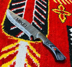 Cuchillo de caza pequeño hecho a mano, hoja de acero de Damasco de alto carbono, mango de hueso hermoso, cuchillo de cocina Premium OEM - Product Image 5