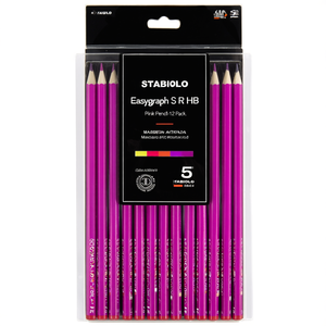Lápiz STABILO Easygraph S R HB Rosa - Paquete de 12 - Product Image 3