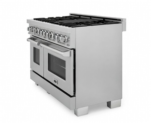 Estufa Eléctrica Profesional Independiente de 48 Pulgadas con 7 Quemadores Radiantes, Horno de Convección Eléctrico Doble de 6.0 Cu. Capacidad en Pies Cuadrados - Product Image 2