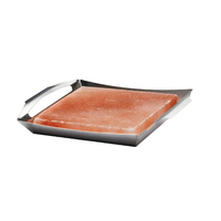 Plaque de cuisson en sel de l'Himalaya sculptée gourmet, transfert de chaleur fluide pour grillades de poulet, steak, fruits de mer, légumes rôtis, style Love