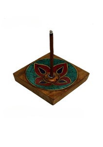 Traditional Hand Carved Durable <b>Wooden</b> Incense Stick Holder <b>Burner</b> with Long Ash Catcher <b>for</b> Religious Home Temple Use - Product Image 4