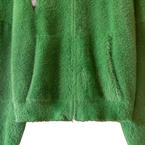 Shaggy Knitted Embroidered Explorers Hoodie Soft Textured <b>Yarn</b> Zip Front Design Premium Eco-Friendly Winter Wear Cozy Casual - Product Image 5