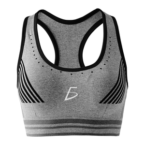 Top sportivo a schiena alta con imbottitura senza cuciture per abbigliamento da ginnastica - Product Image 1