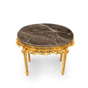 Ensemble de table console en bois entièrement doré classique de luxe - Product Image 5