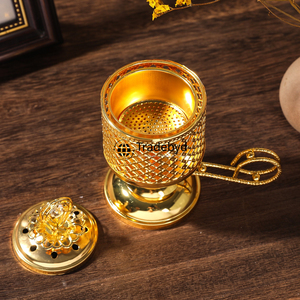 Brûleur Bakhoor en métal fait à la main de qualité supérieure Tradebyd élégant porte-encens arabe fonction Anti-odeur Mukhbar décoratif pour - Product Image 3