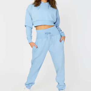 Vente chaude coton éponge française plaine impression personnalisée femmes de haute qualité femmes sweats à capuche - Product Image 4