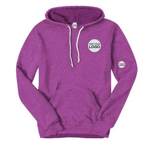 Sudadera con Capucha Tri-Blend para Hombre, Ligera, de Manga Larga, con Bolsillo Tipo Canguro, Corte Ajustado, Informal - Product Image 1