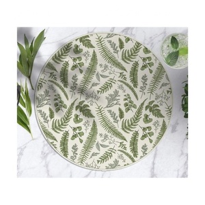 Dense Tasselled Embroidered Beige Colour Custom Circular <b>Table</b> Mats Washable Custom <b>Table</b> Placement Mats Indoor <b>Dinning</b> <b>Tables</b> - Product Image 2